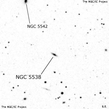 Negativní snímek oblohy NGC 5538