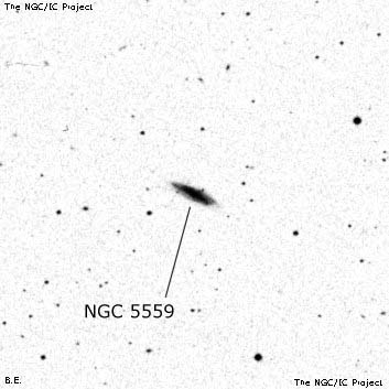 Negativní snímek oblohy NGC 5559