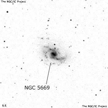 Negativní snímek oblohy NGC 5669