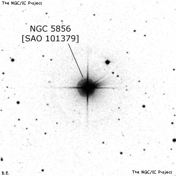 Negativní snímek oblohy NGC 5856