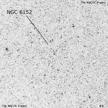 Negativní snímek oblohy NGC 6152