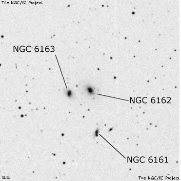 Negativní snímek oblohy NGC 6162