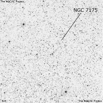 Negativní snímek oblohy NGC 7175