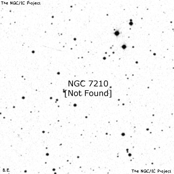 Negativní snímek oblohy NGC 7210