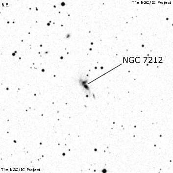 Negativní snímek oblohy NGC 7212