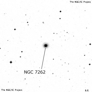 Negativní snímek oblohy NGC 7262