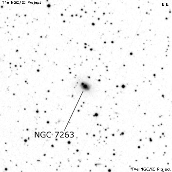 Negativní snímek oblohy NGC 7263