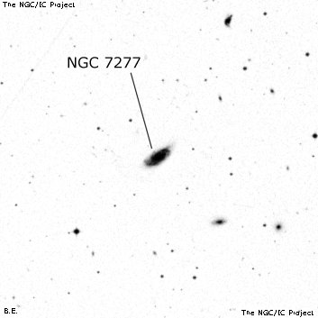 Negativní snímek oblohy NGC 7277