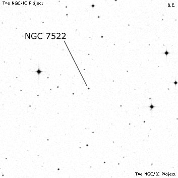 Negativní snímek oblohy NGC 7522
